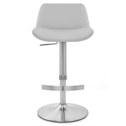 Taburete Polipiel Satinado - Christiana Gris