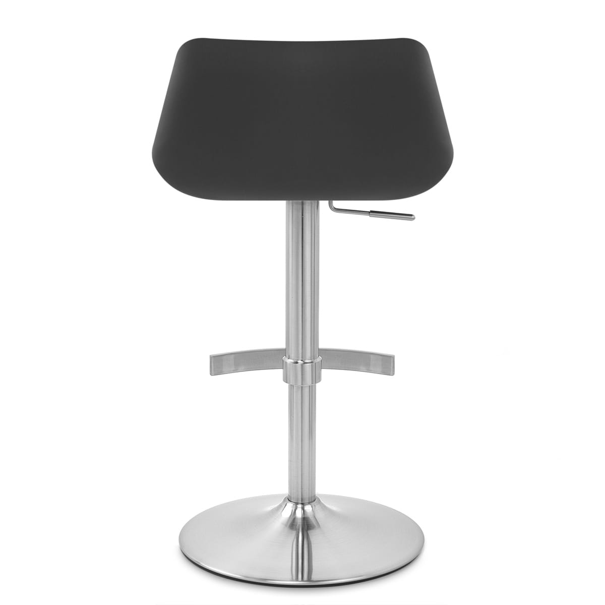 Taburete Cuero Auténtico Satinado - Christiana Negro