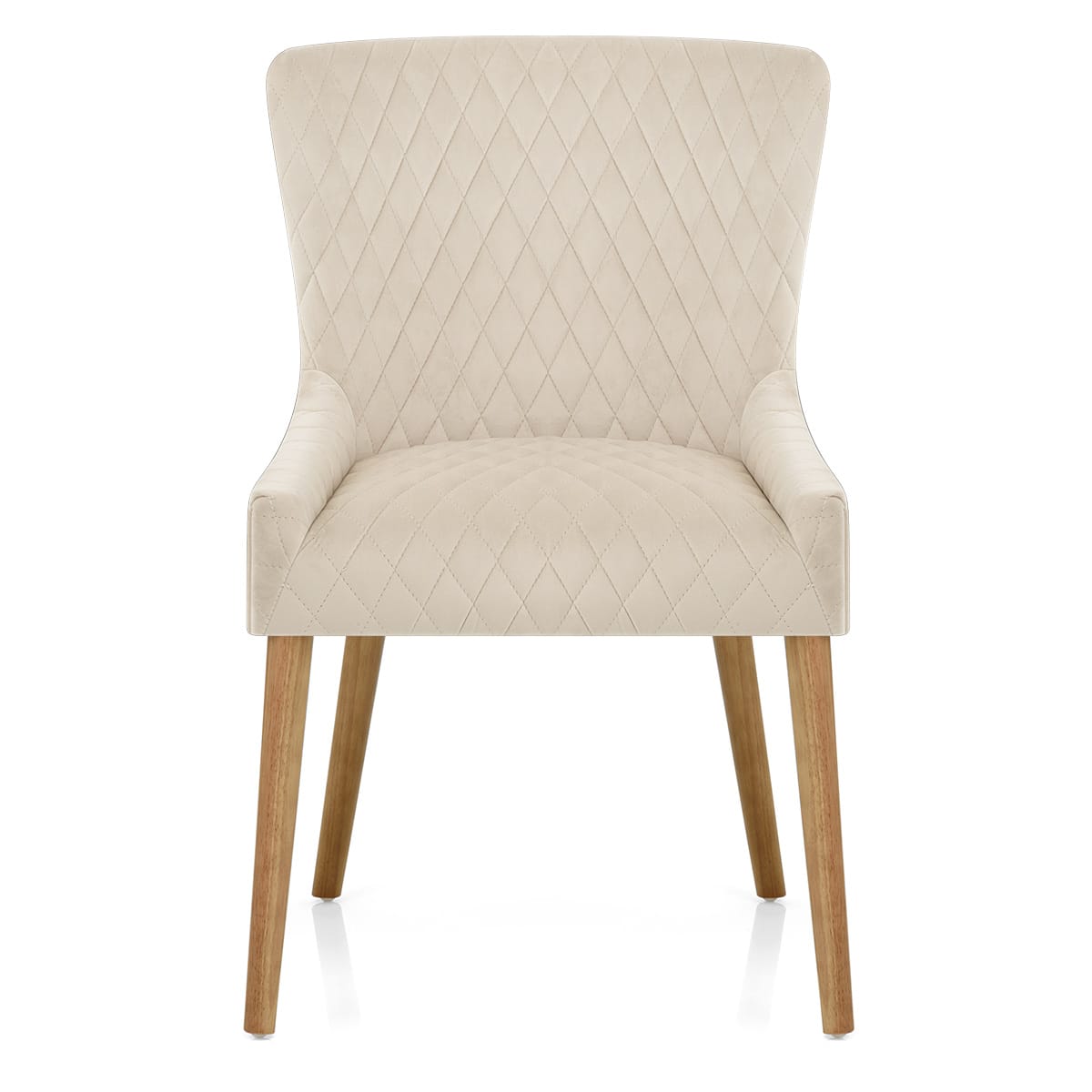 Silla Terciopelo Madera - City Crema