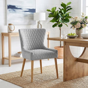 Silla Terciopelo Madera - City Gris