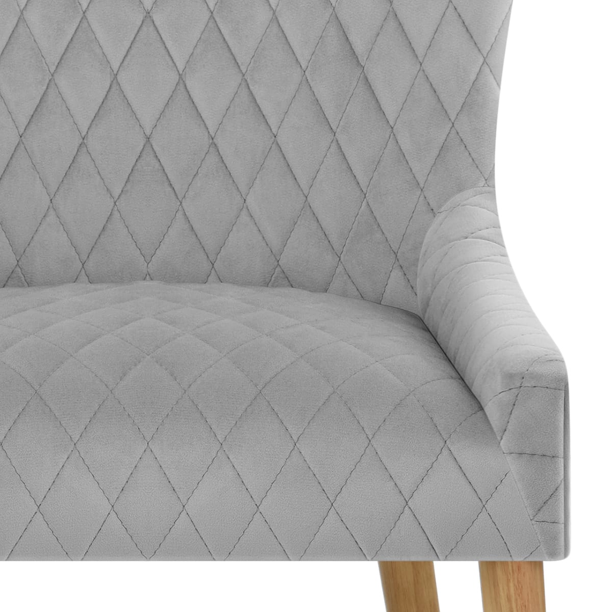 Silla Terciopelo Madera - City Gris