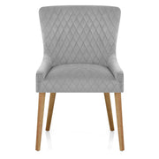 Silla Terciopelo Madera - City Gris