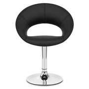 Silla Polipiel Cromo - Clementina Negro