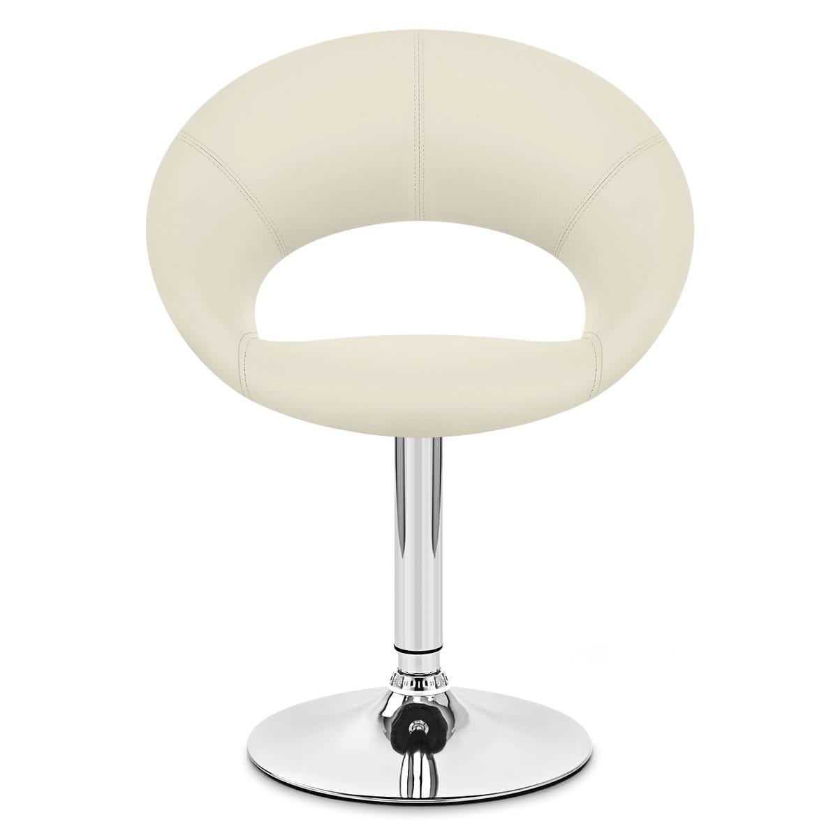 Silla Polipiel Cromo - Clementina Crema