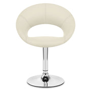 Silla Polipiel Cromo - Clementina Crema