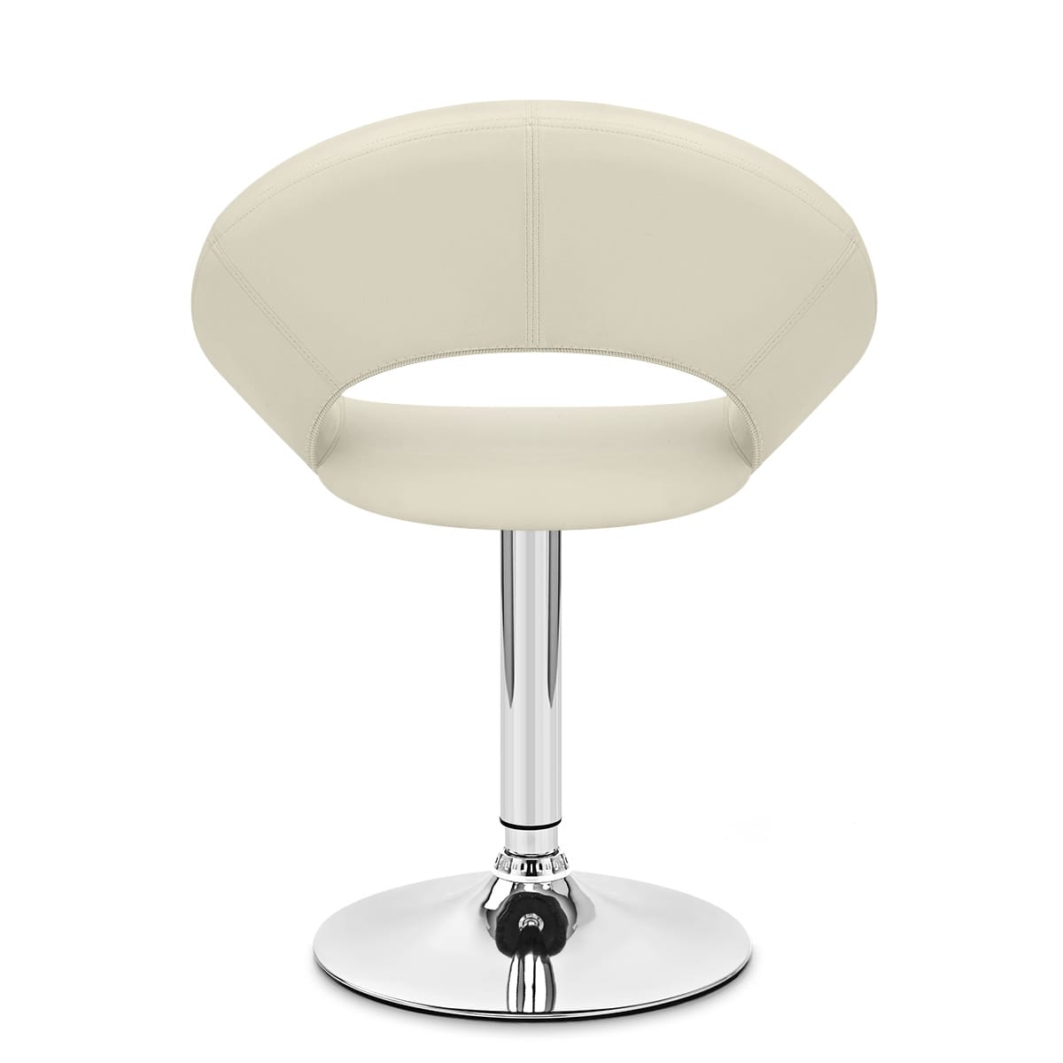 Silla Polipiel Cromo - Clementina Crema