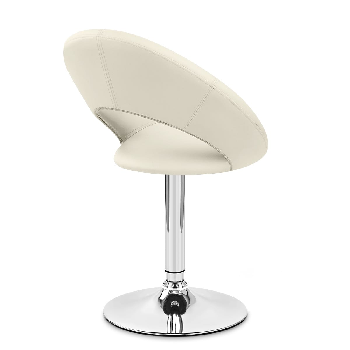 Silla Polipiel Cromo - Clementina Crema