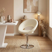 Silla Polipiel Cromo - Clementina Crema