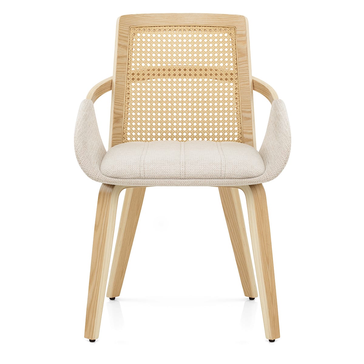Silla Tela Madera - Cleveland Crema