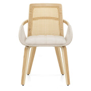 Silla Tela Madera - Cleveland Crema
