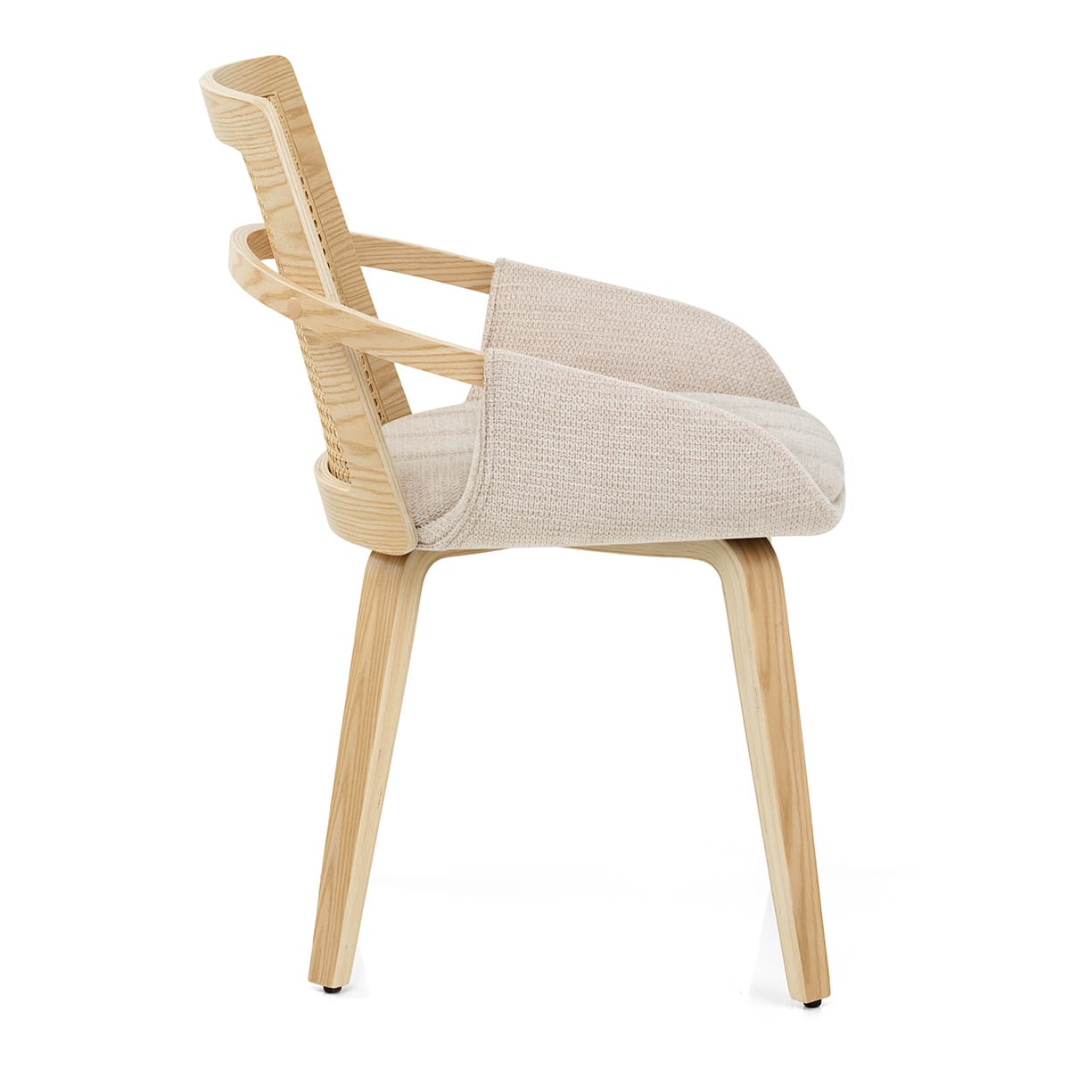 Silla Tela Madera - Cleveland Crema