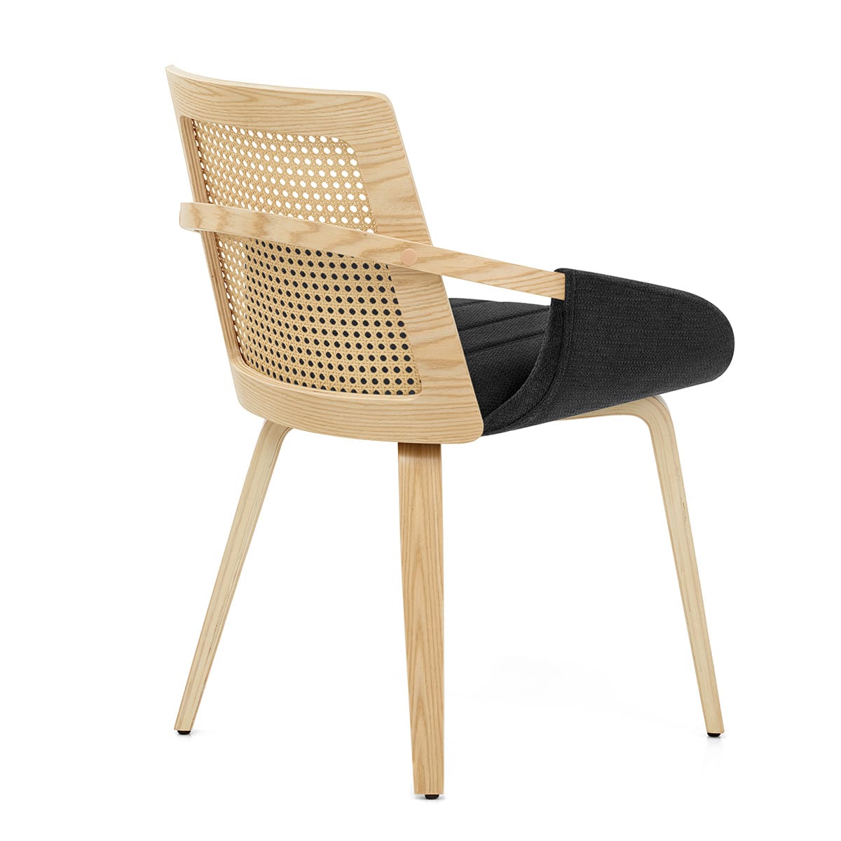 Silla Tela Madera - Cleveland Negro