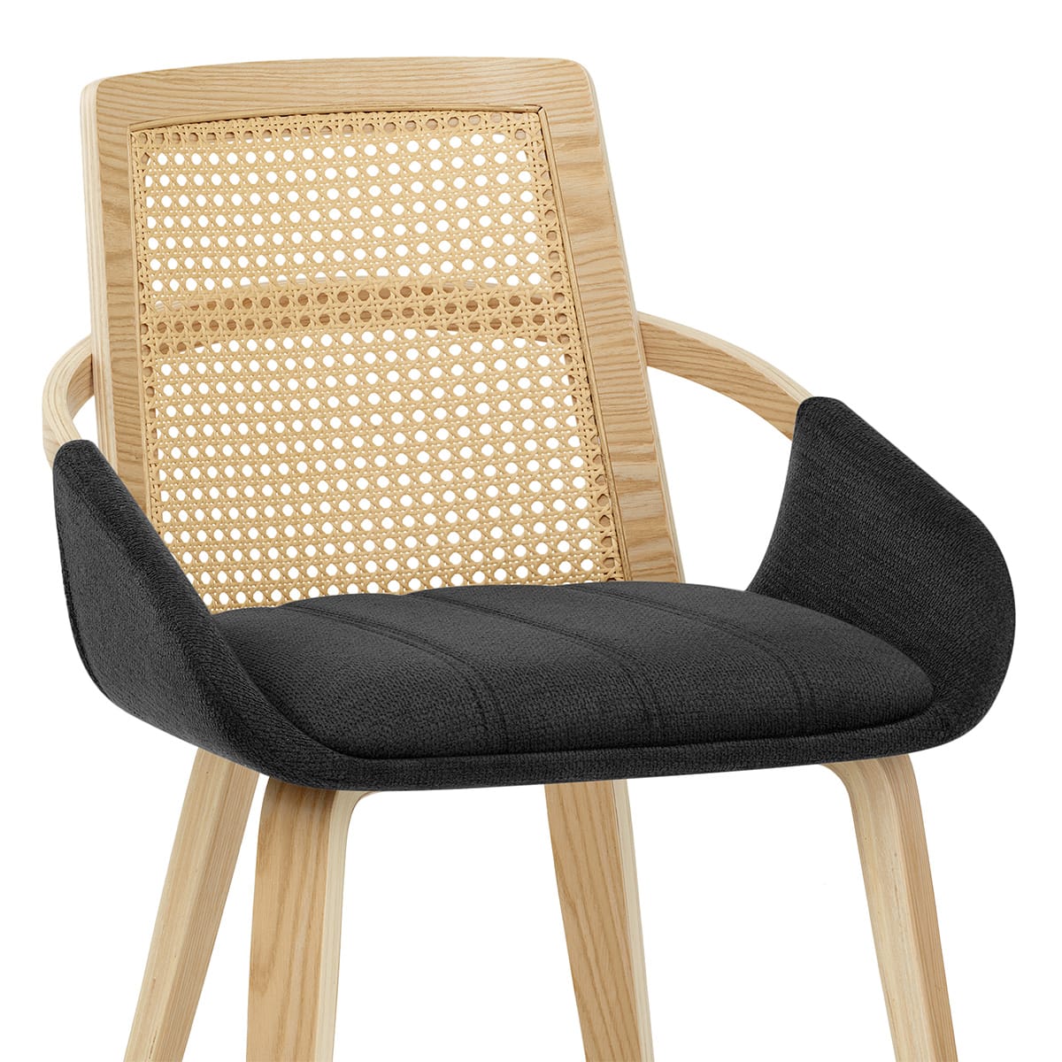 Silla Tela Madera - Cleveland Negro