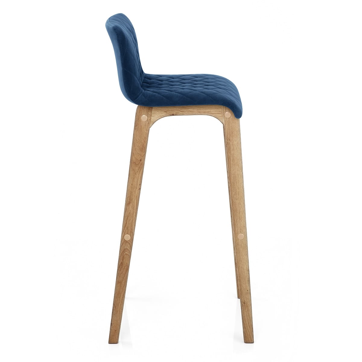 Taburete Terciopelo Roble - Colt Azul