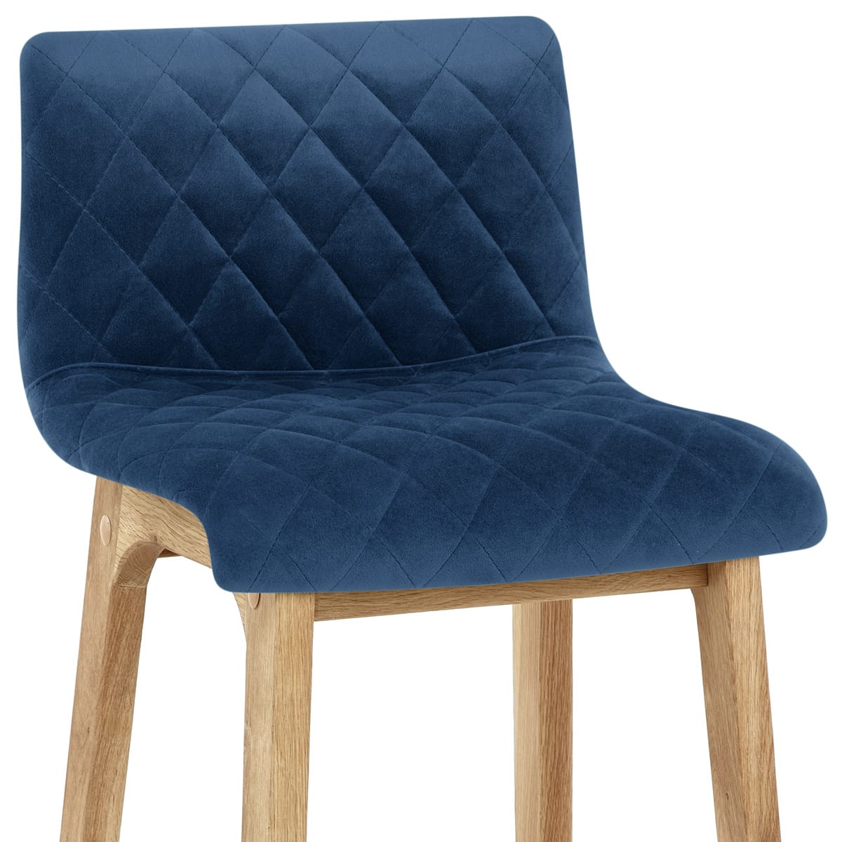 Taburete Terciopelo Roble - Colt Azul