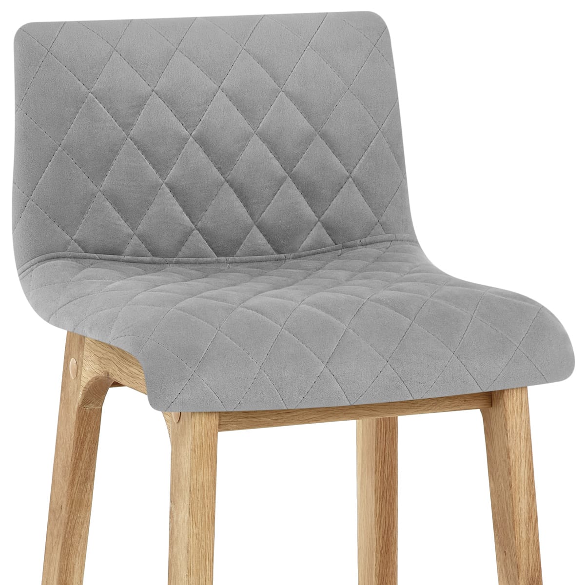 Taburete Terciopelo Roble - Colt Gris