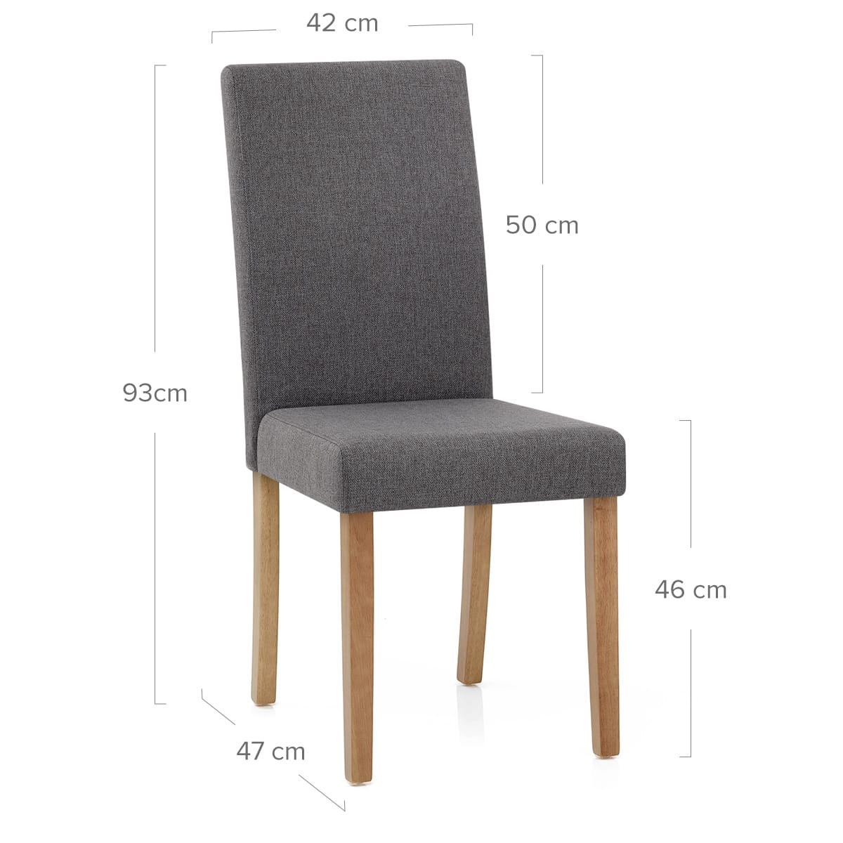 Silla Tela Madera - Columbus Gris