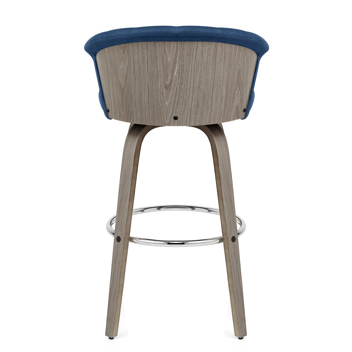 Taburete Terciopelo Madera - Concerto Azul