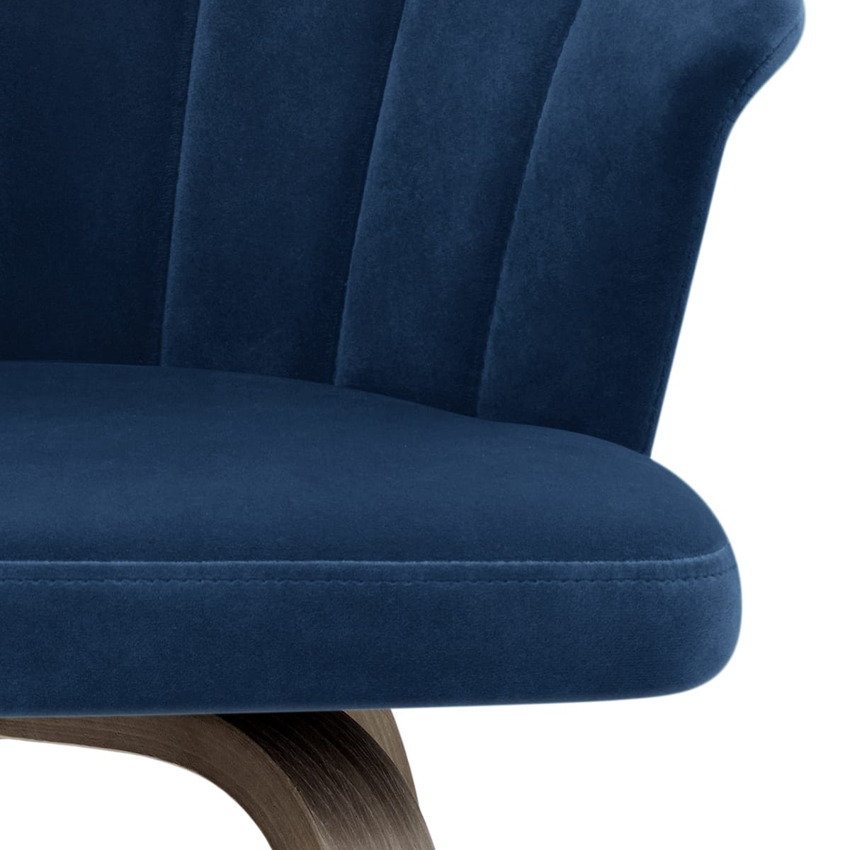 Taburete Terciopelo Madera - Concerto Azul