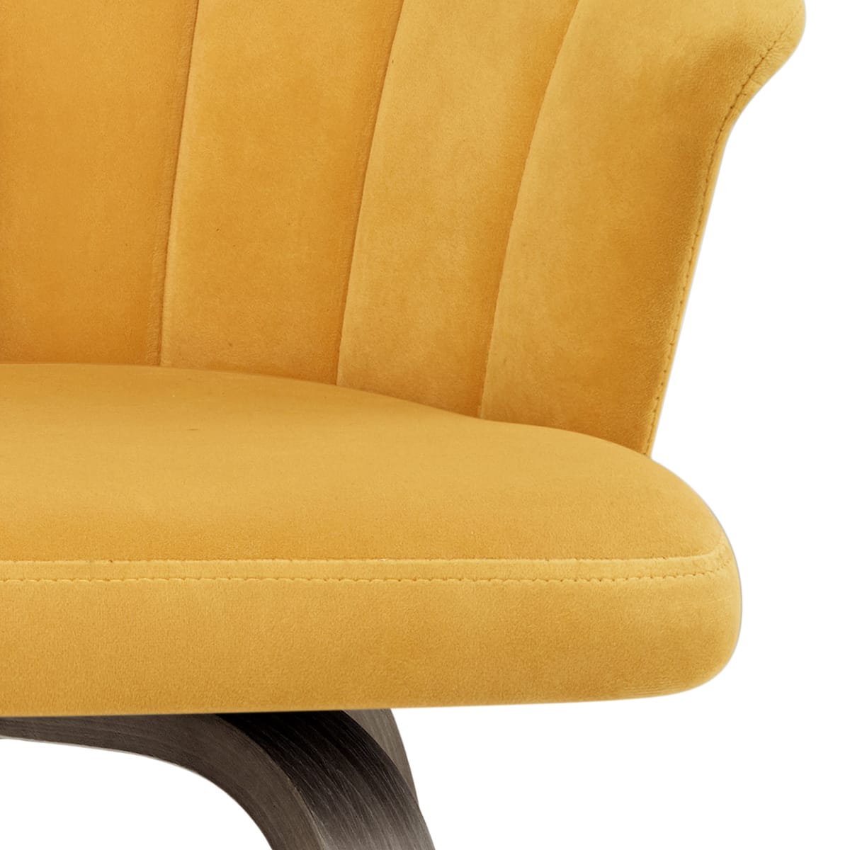 Taburete Terciopelo Madera - Concerto Amarillo