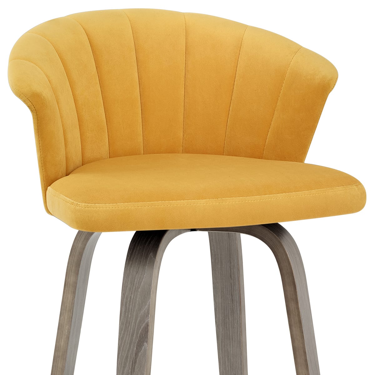 Taburete Terciopelo Madera - Concerto Amarillo
