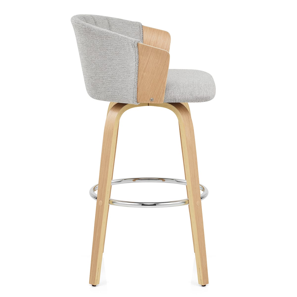 Taburete Tela - Coral Gris