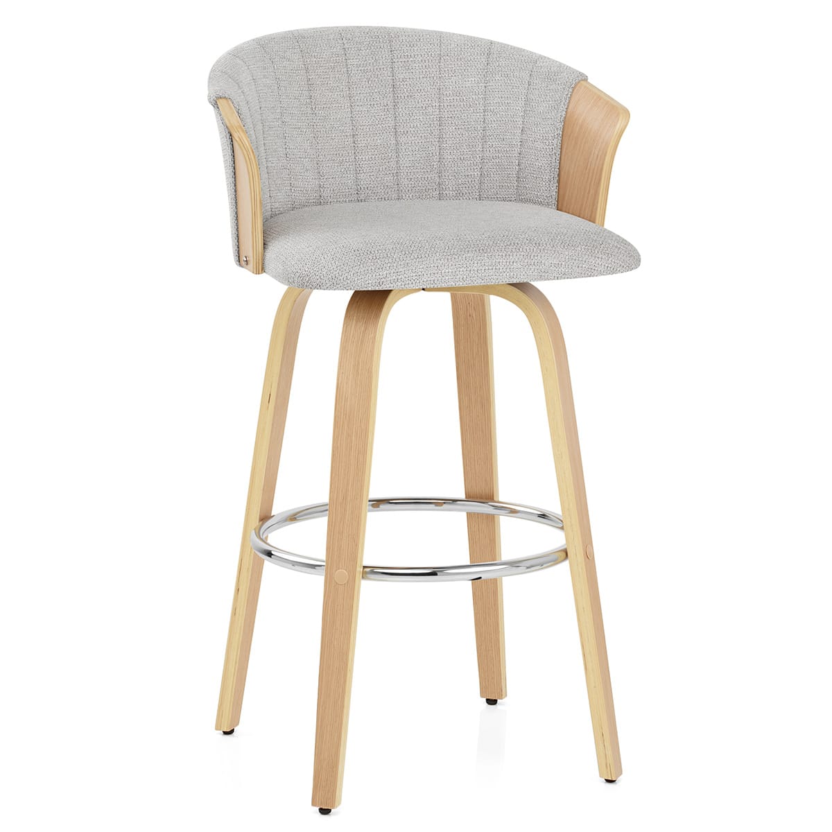 Taburete Tela - Coral Gris
