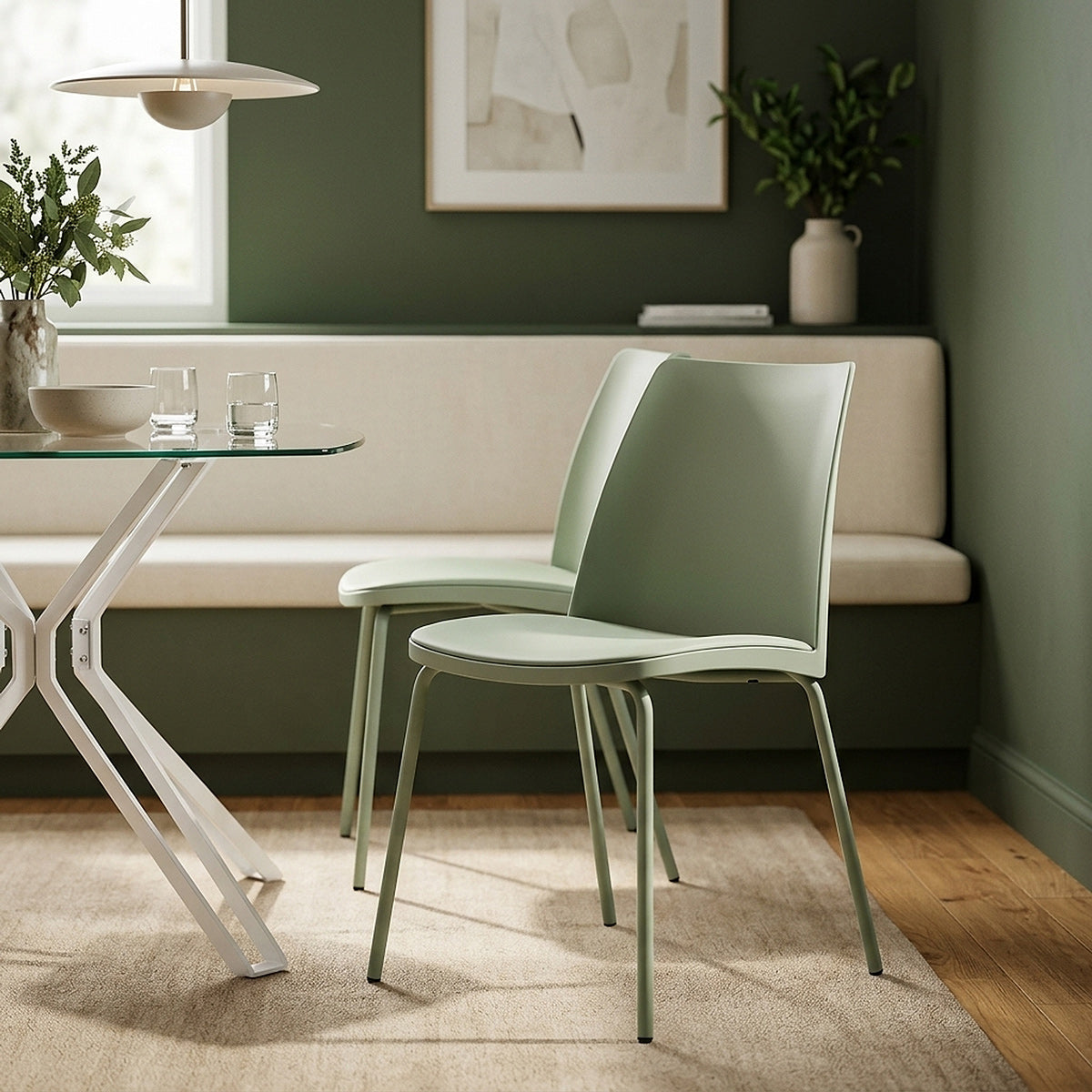 Silla Resina Metal - Cosmo Verde