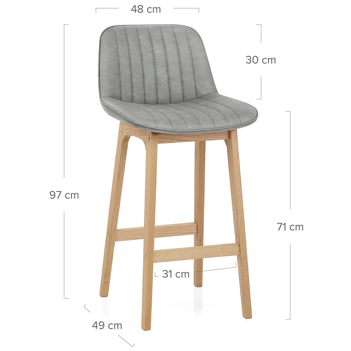 Taburete Polipiel - Cove Gris