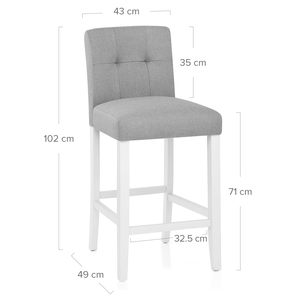 Taburete Tela Madera - Crawford Gris