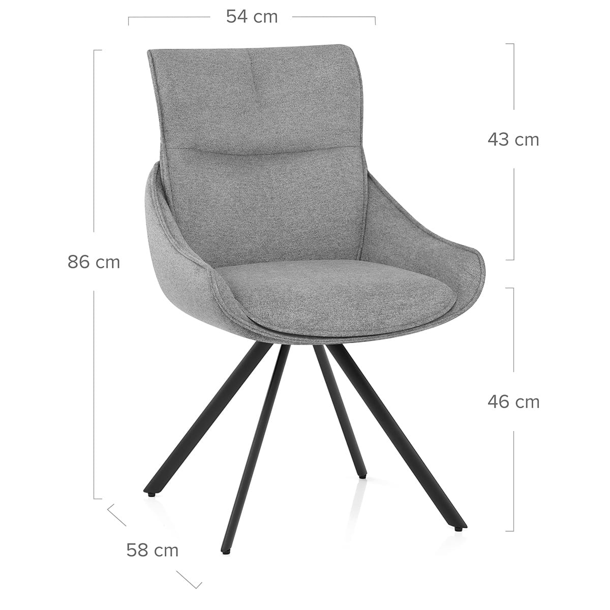 Silla Tela - Creed Gris