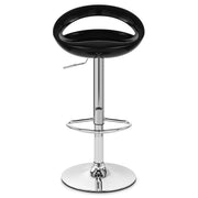 Taburete Plástico Cromo - Creciente Negro