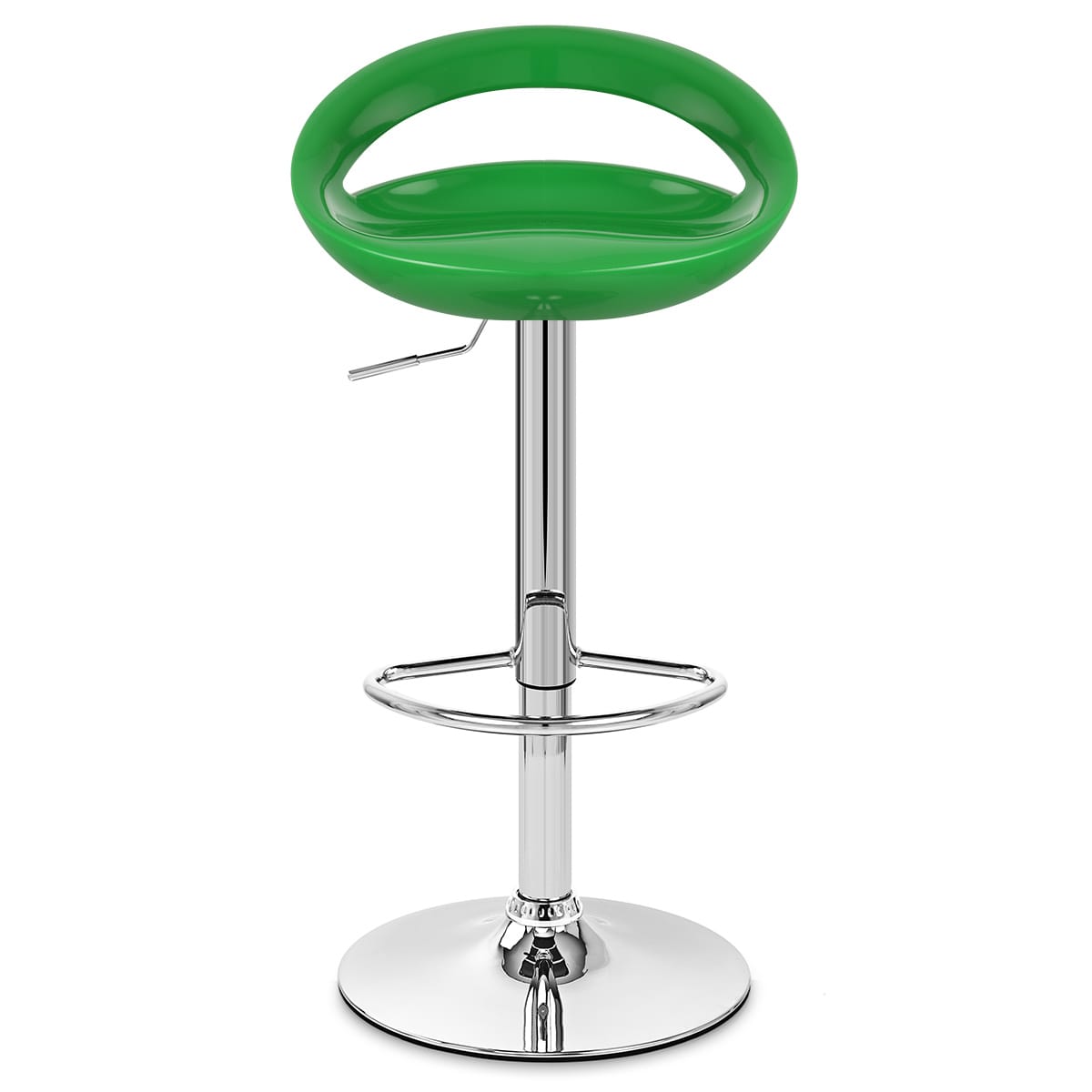 Taburete Plástico Cromo - Creciente Verde