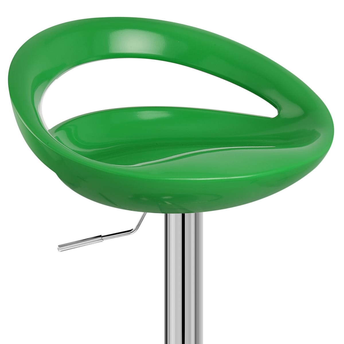 Taburete Plástico Cromo - Creciente Verde