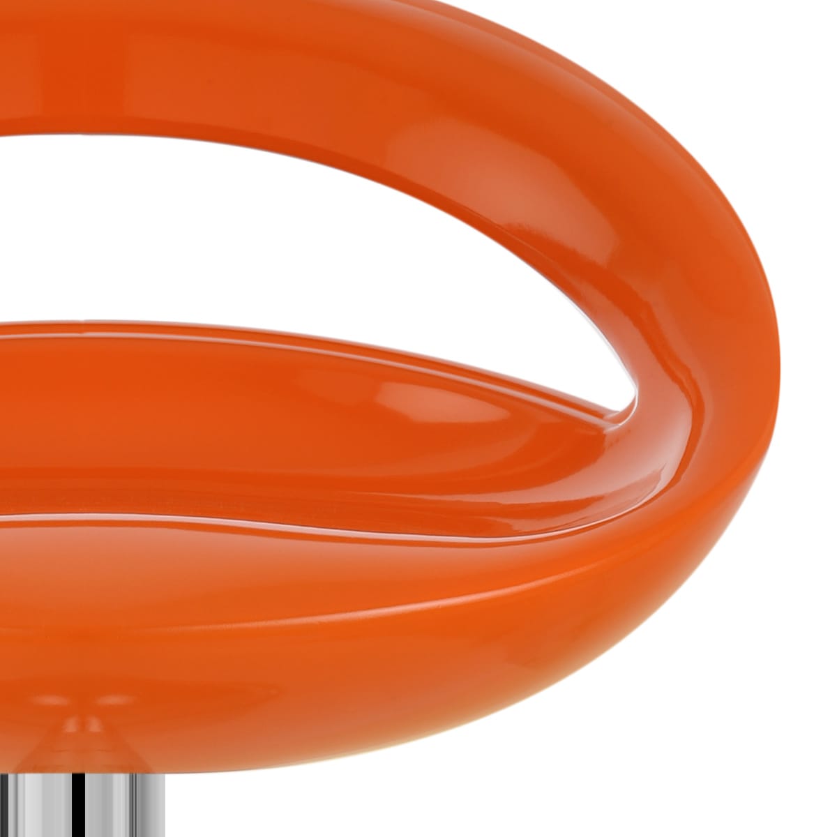 Taburete Plástico Cromo - Creciente Naranja