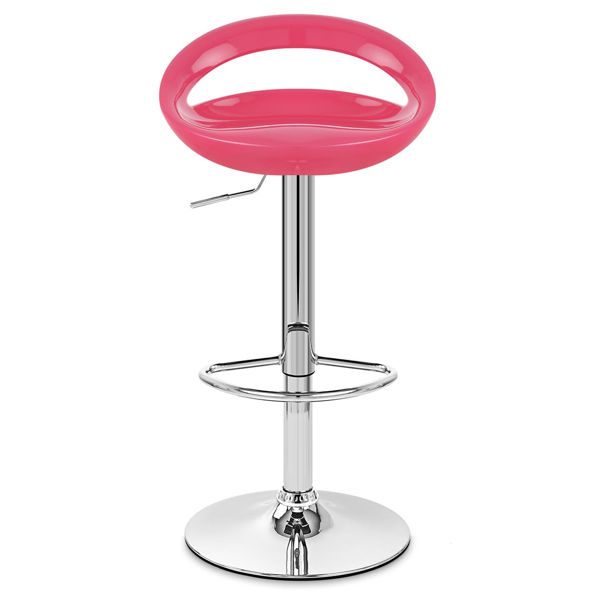 Taburete Plástico Cromo - Creciente Rosa