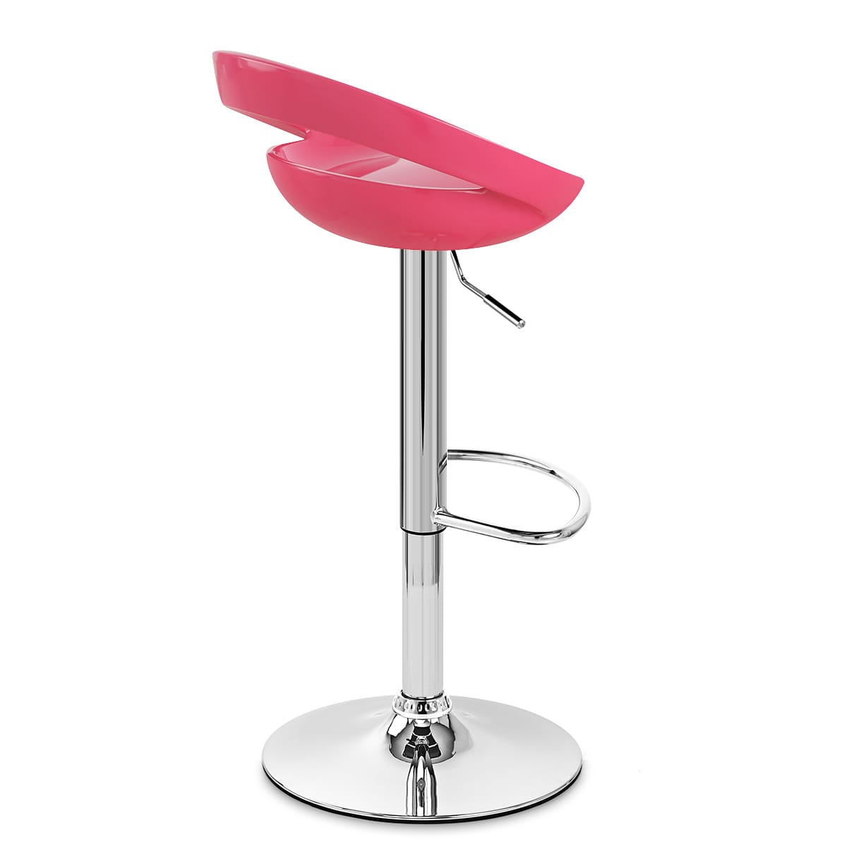 Taburete Plástico Cromo - Creciente Rosa