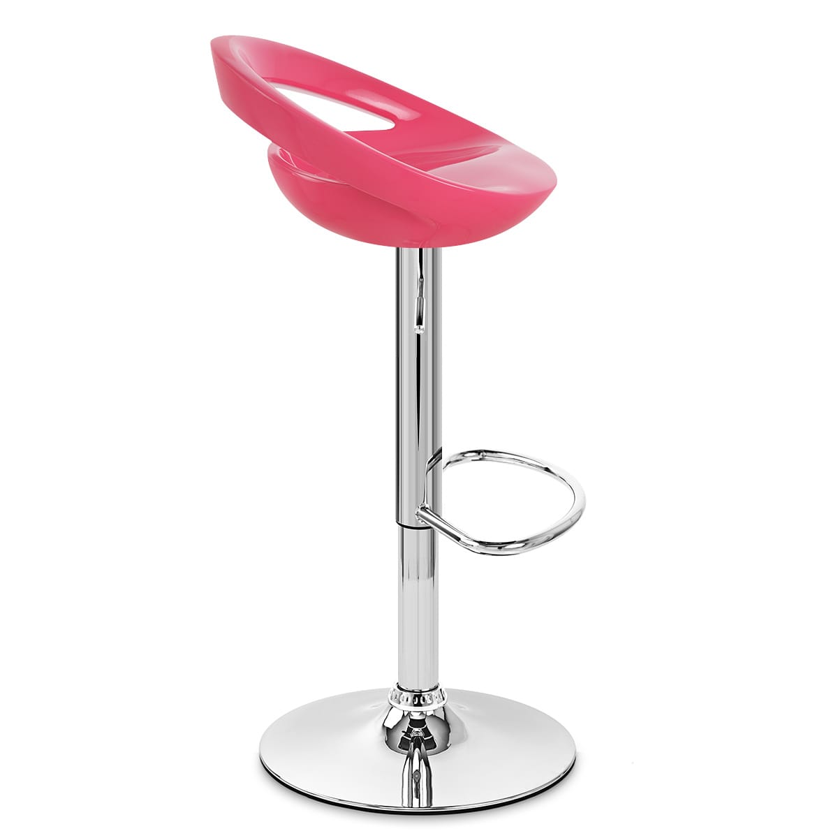 Taburete Plástico Cromo - Creciente Rosa