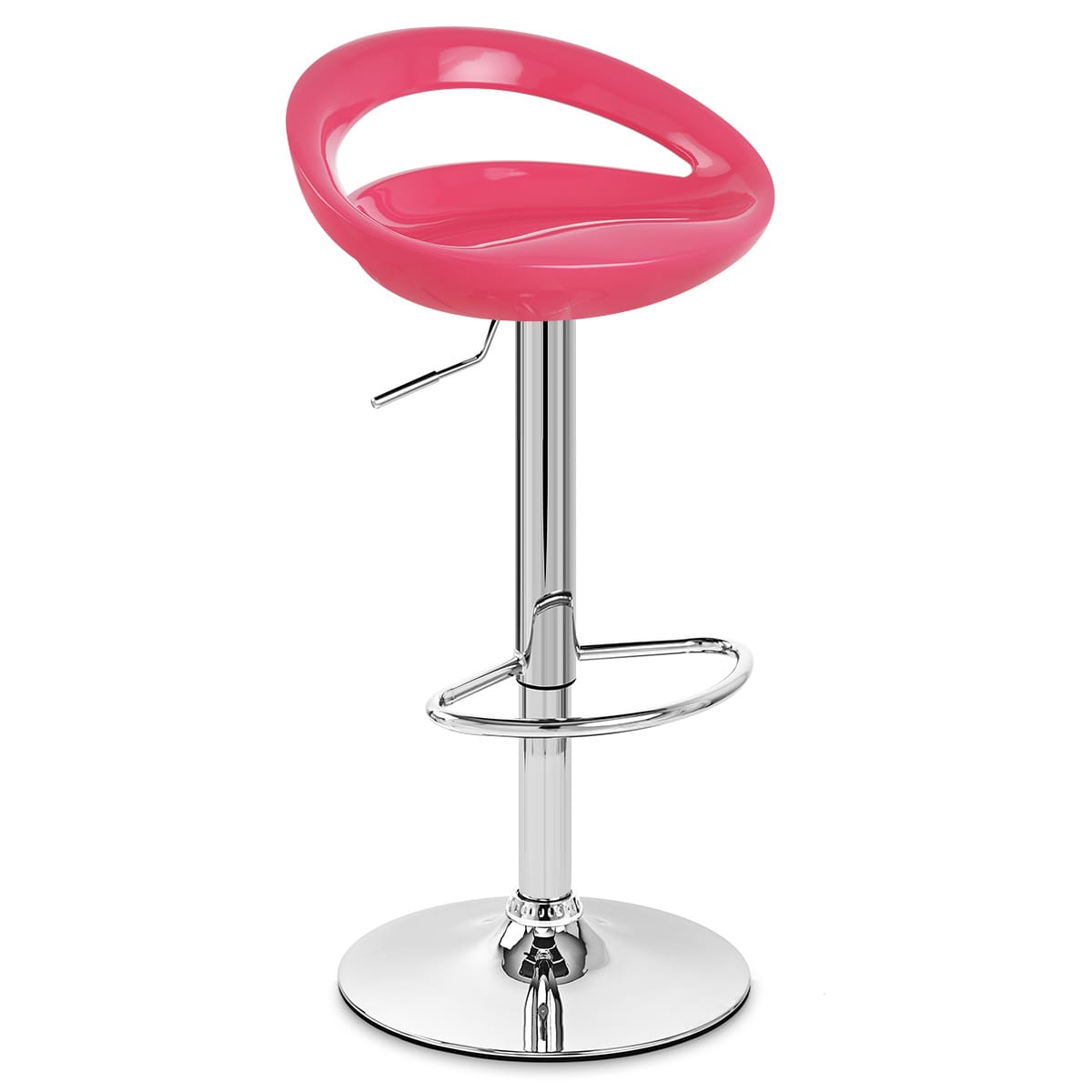 Taburete Plástico Cromo - Creciente Rosa