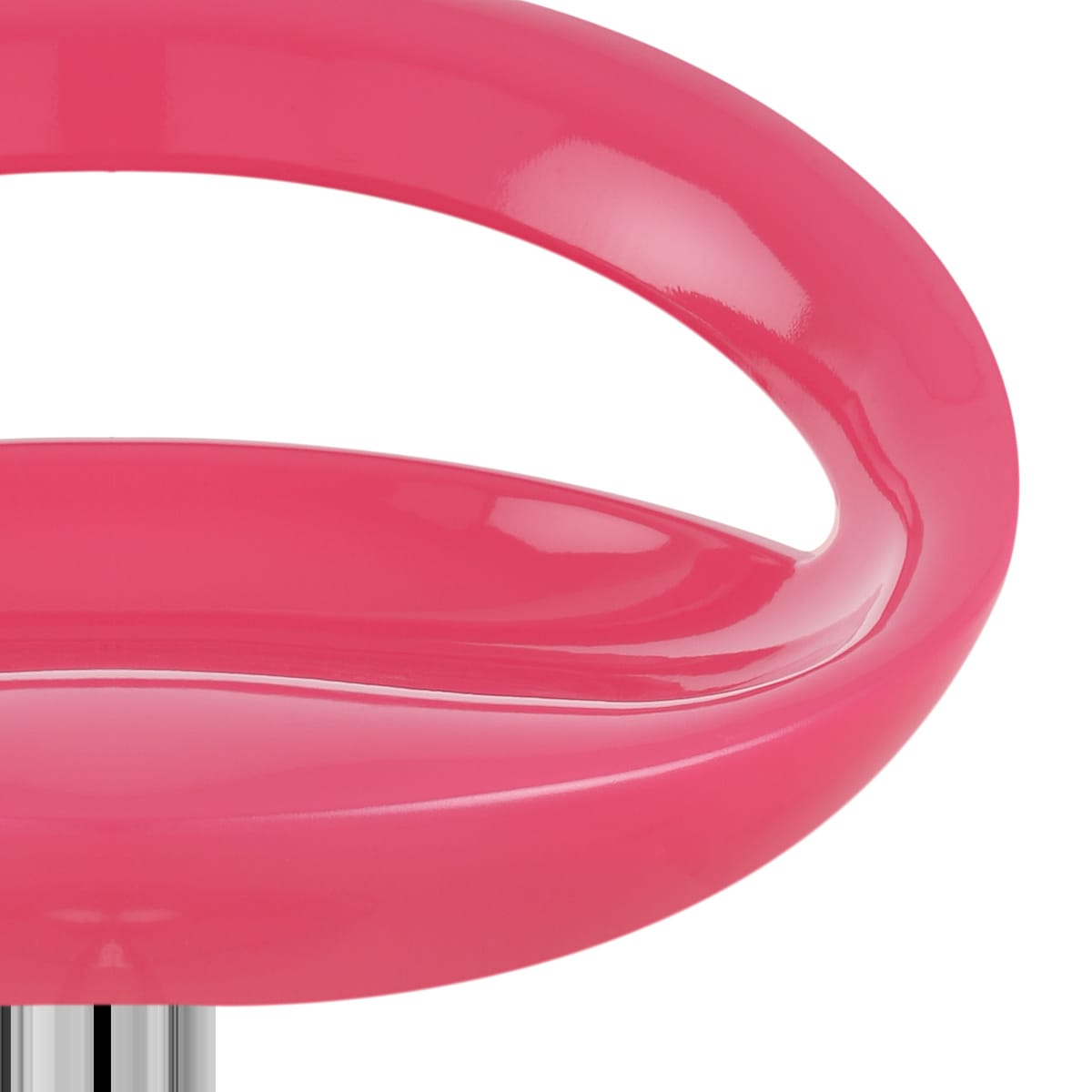 Taburete Plástico Cromo - Creciente Rosa