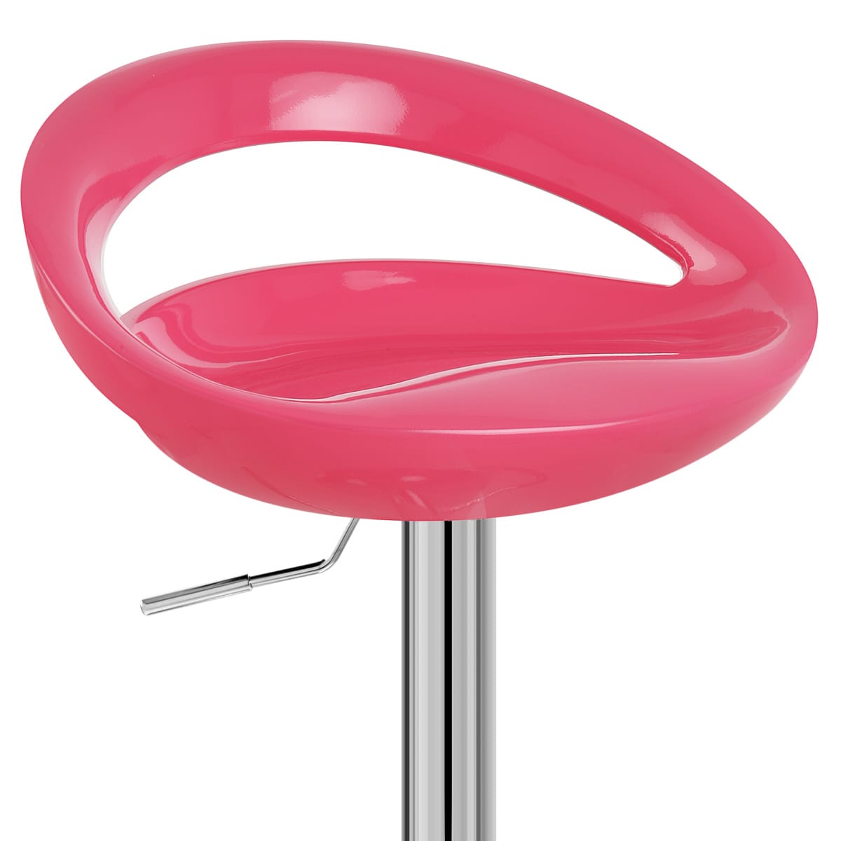 Taburete Plástico Cromo - Creciente Rosa