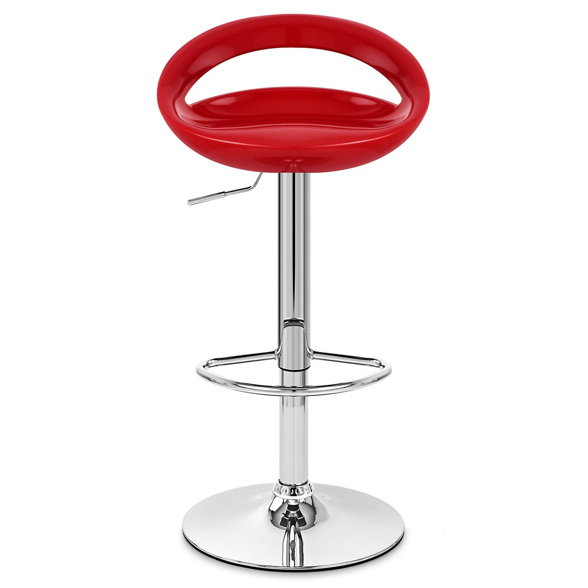 Taburete Plástico Cromo - Creciente Rojo
