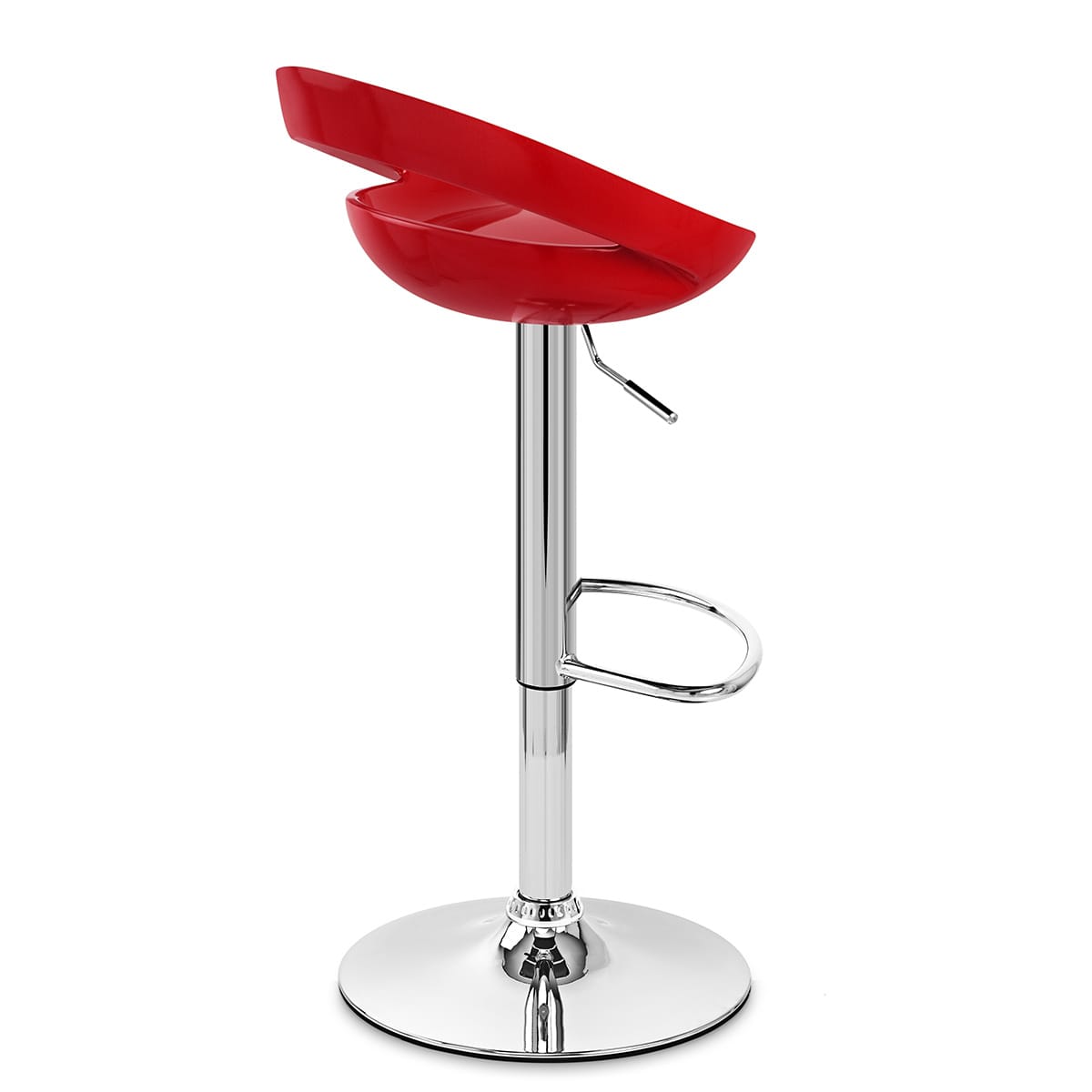 Taburete Plástico Cromo - Creciente Rojo