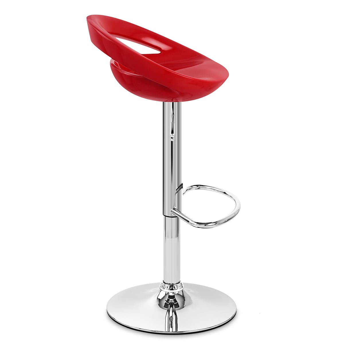 Taburete Plástico Cromo - Creciente Rojo