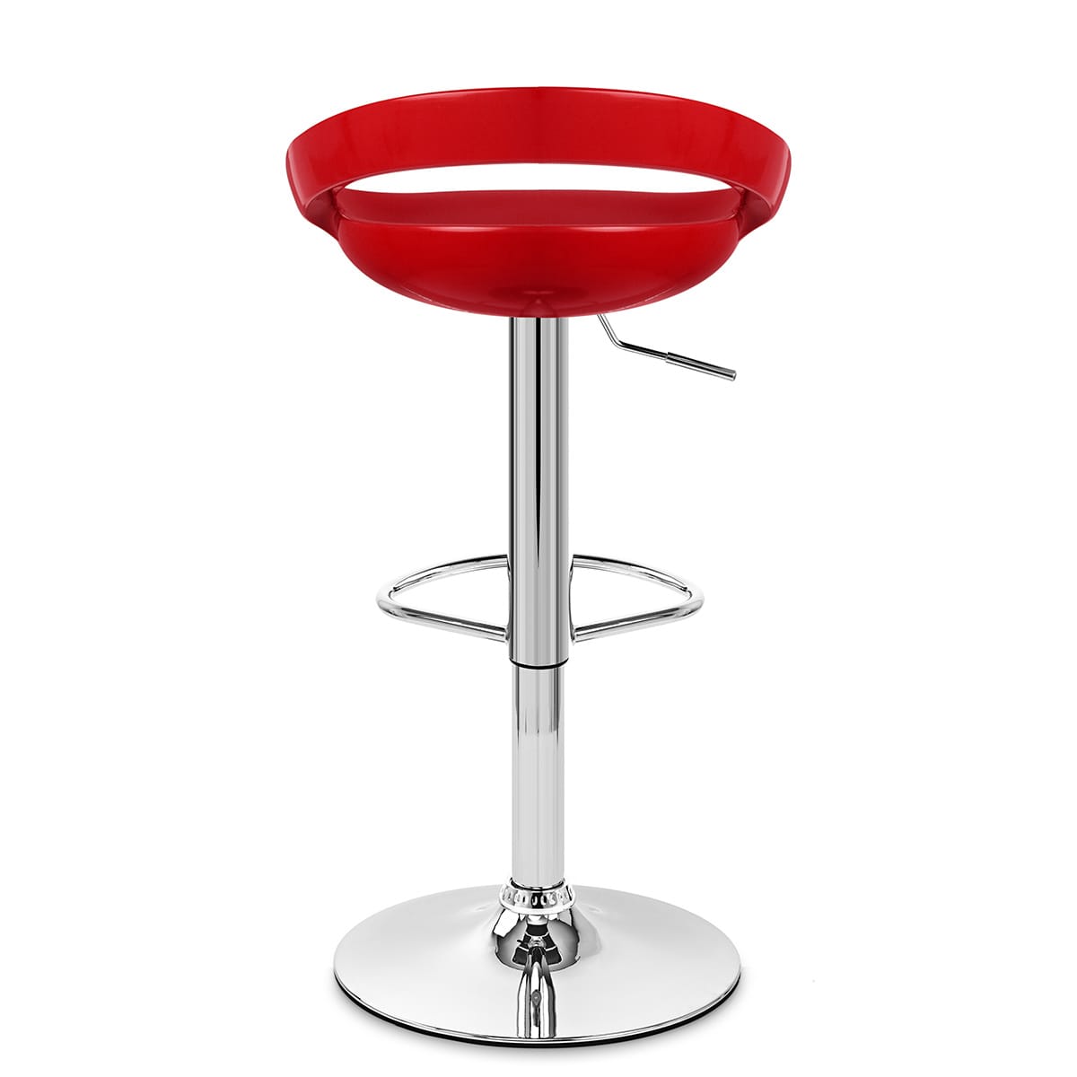 Taburete Plástico Cromo - Creciente Rojo