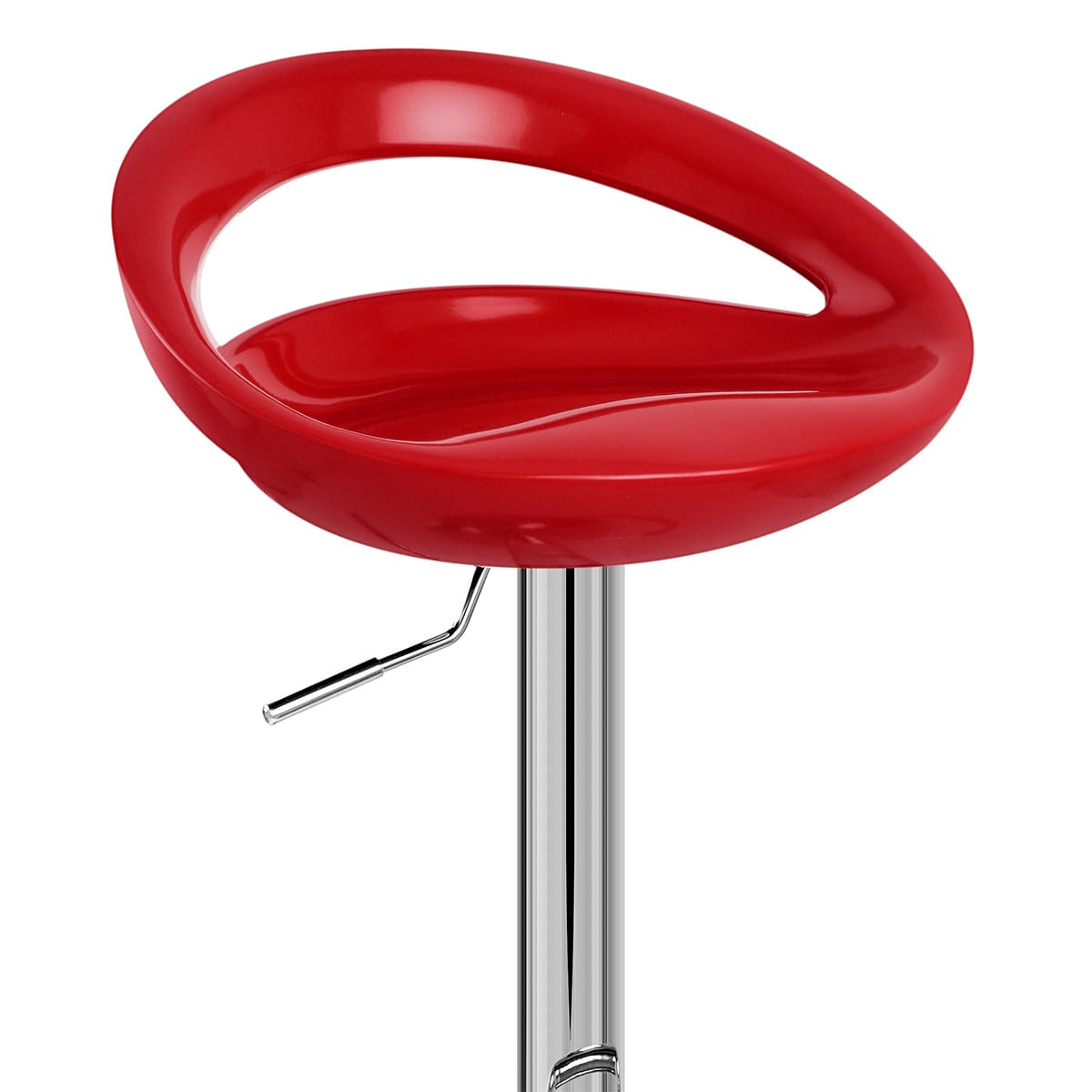 Taburete Plástico Cromo - Creciente Rojo