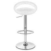 Taburete Plástico Cromo - Creciente Blanco