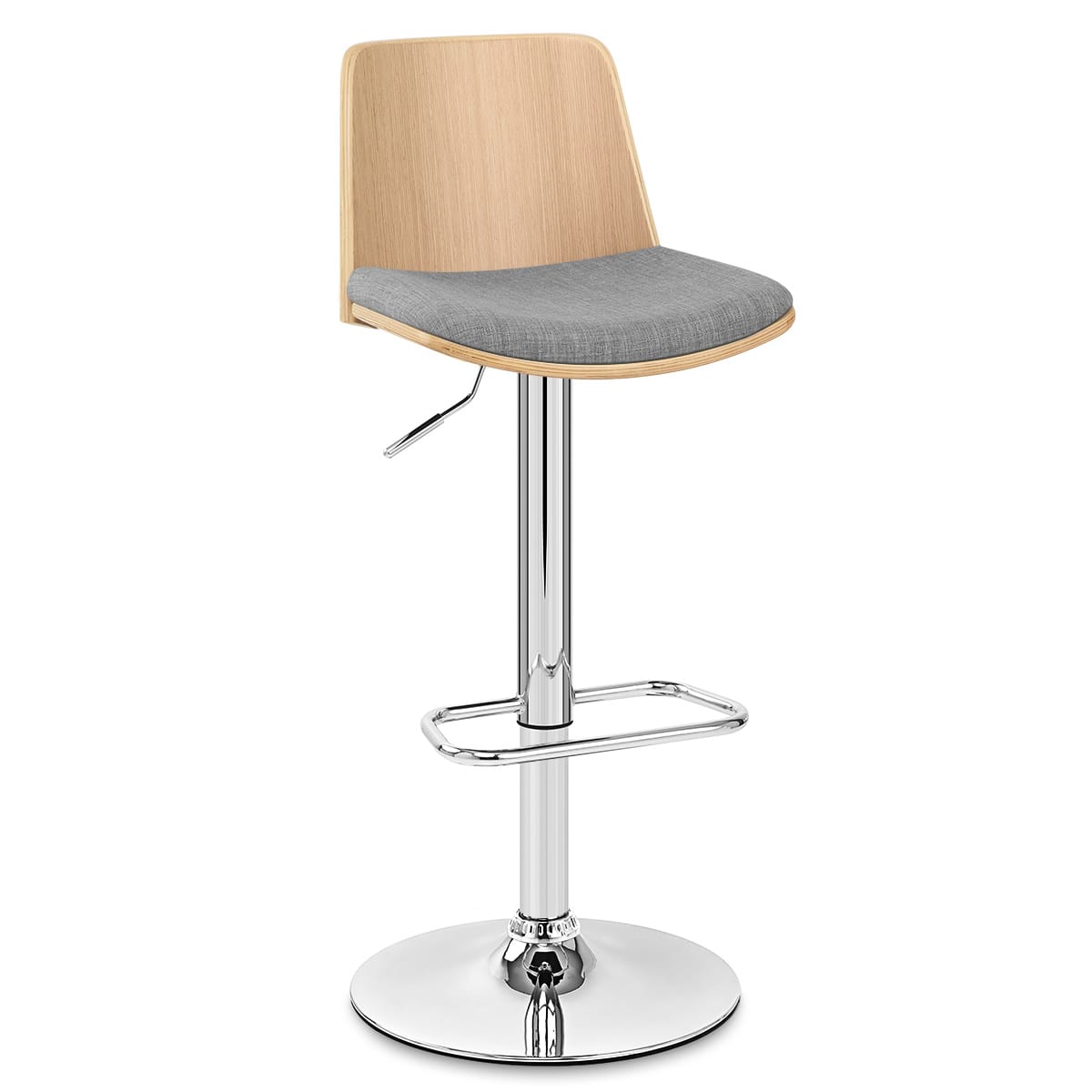 Taburete Tela Roble - Crest Gris