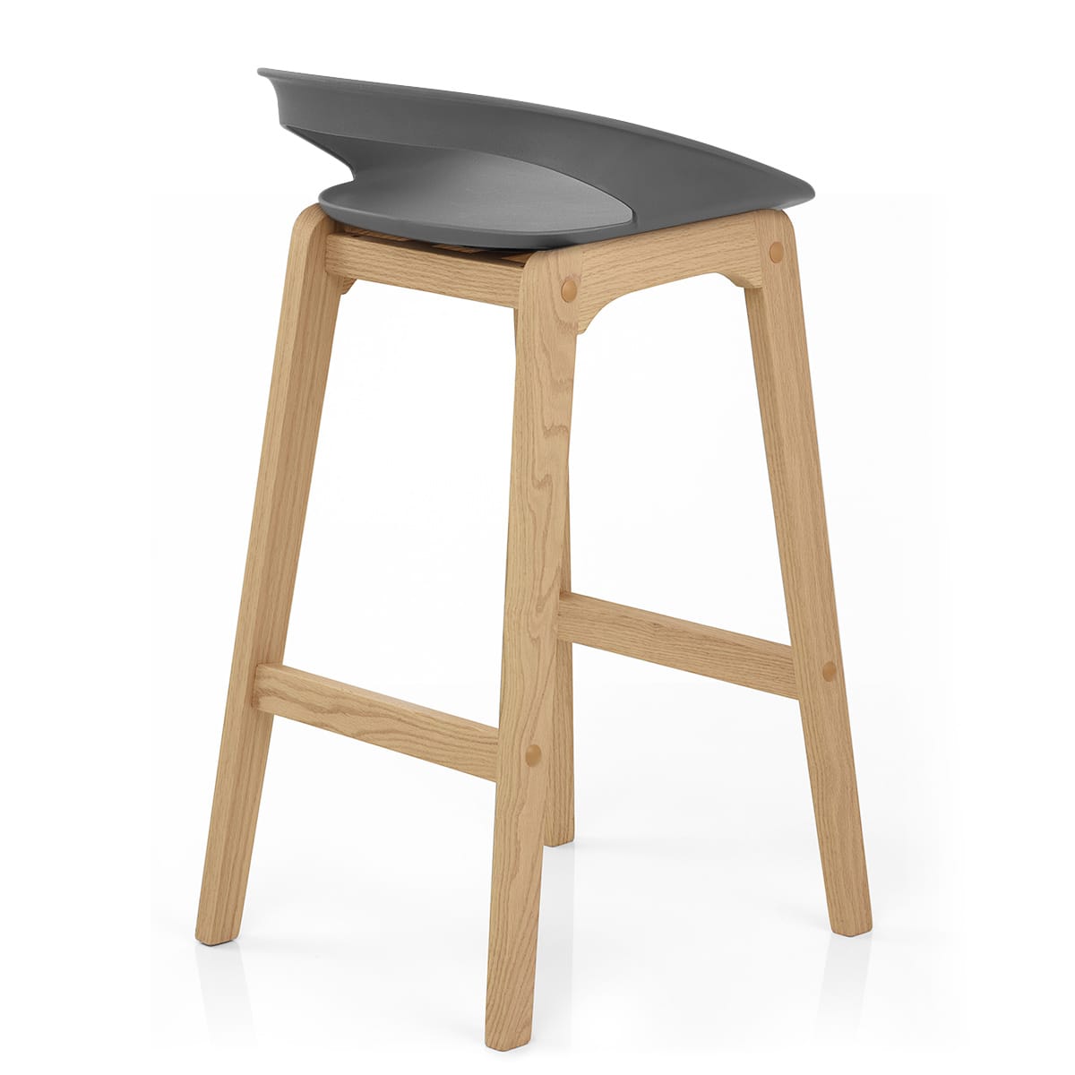 Taburete Resina Madera - Crew Gris