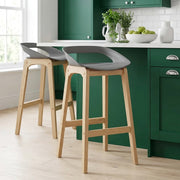 Taburete Resina Madera - Crew Gris